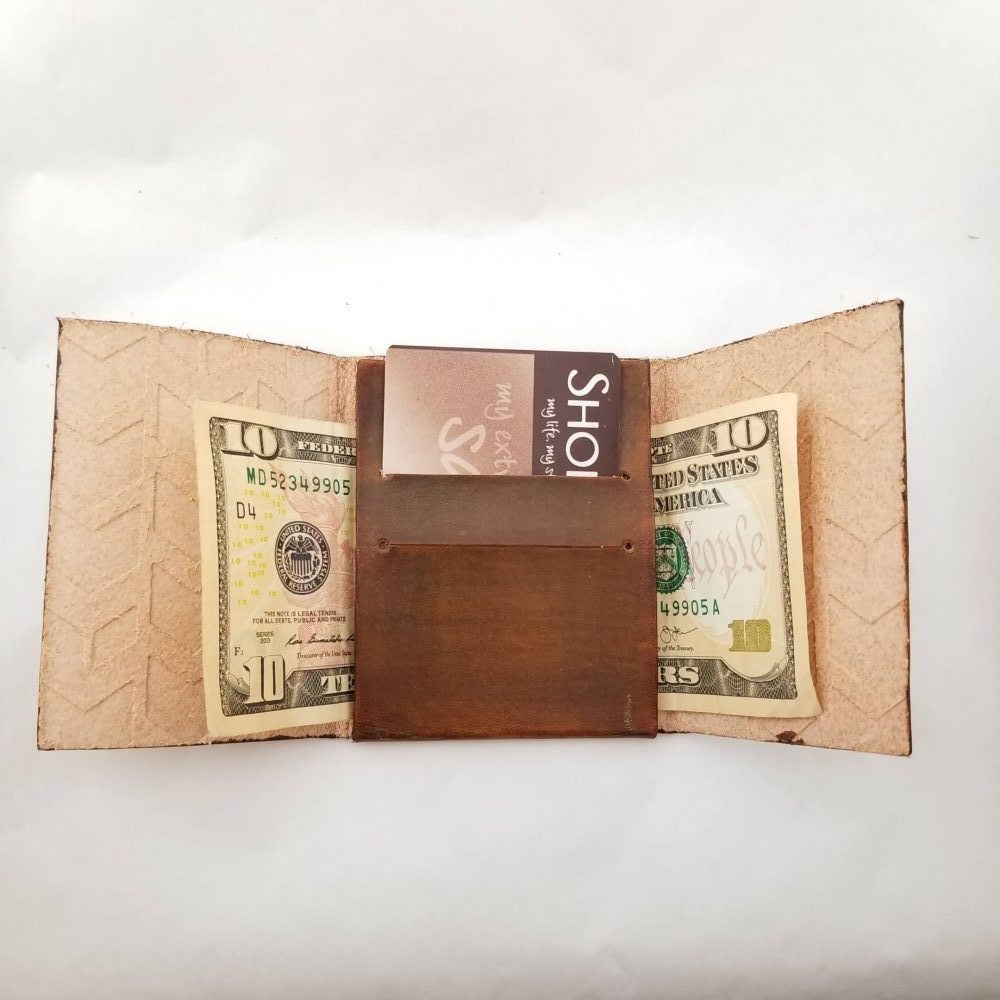 Tri-Fold Minimalist Leather Wallet