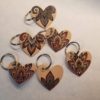 Large Stamped Heart Keychains