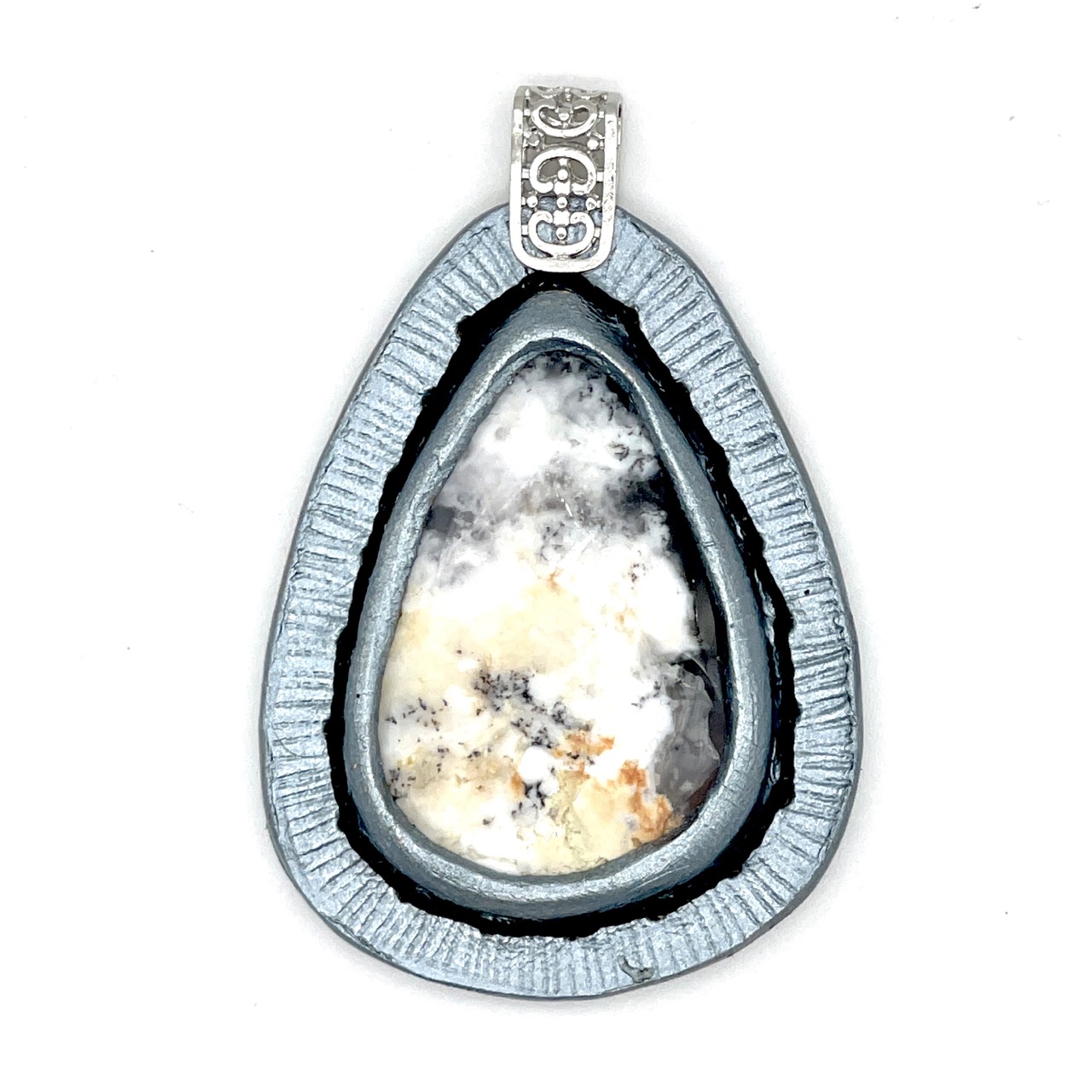 Leather and Stone Necklace