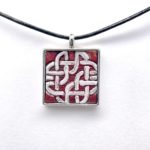 Medium Leather Bezel Necklace