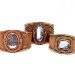 Leather Stone Bracelets - Dendritic Agate