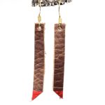 Apache Bison Bar Earrings with Color Tip