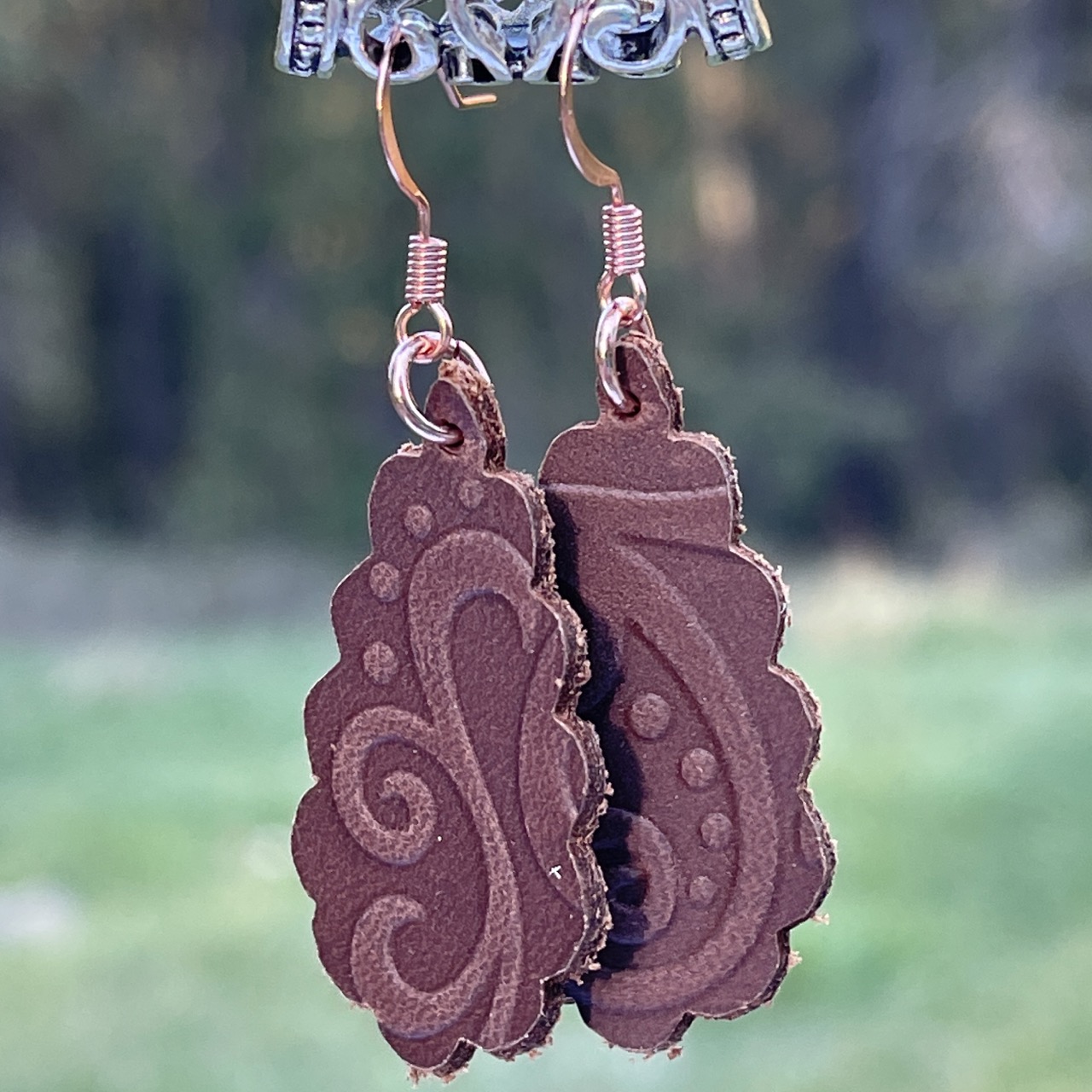 Scalloped Tear Drop Earrings