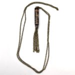 Etched Brass Necklaces with Antique Chain Accent