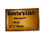 Leather Hat Patches - Christmas