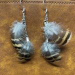 Wild Montana Grouse Feather Earrings - Small Feathers on a Chain