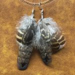 Wild Montana Grouse Feather Earrings - Large Multiple Feathers