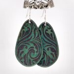Oval Drop Floral Earrings