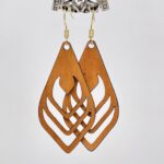 Leather Flame Earrings