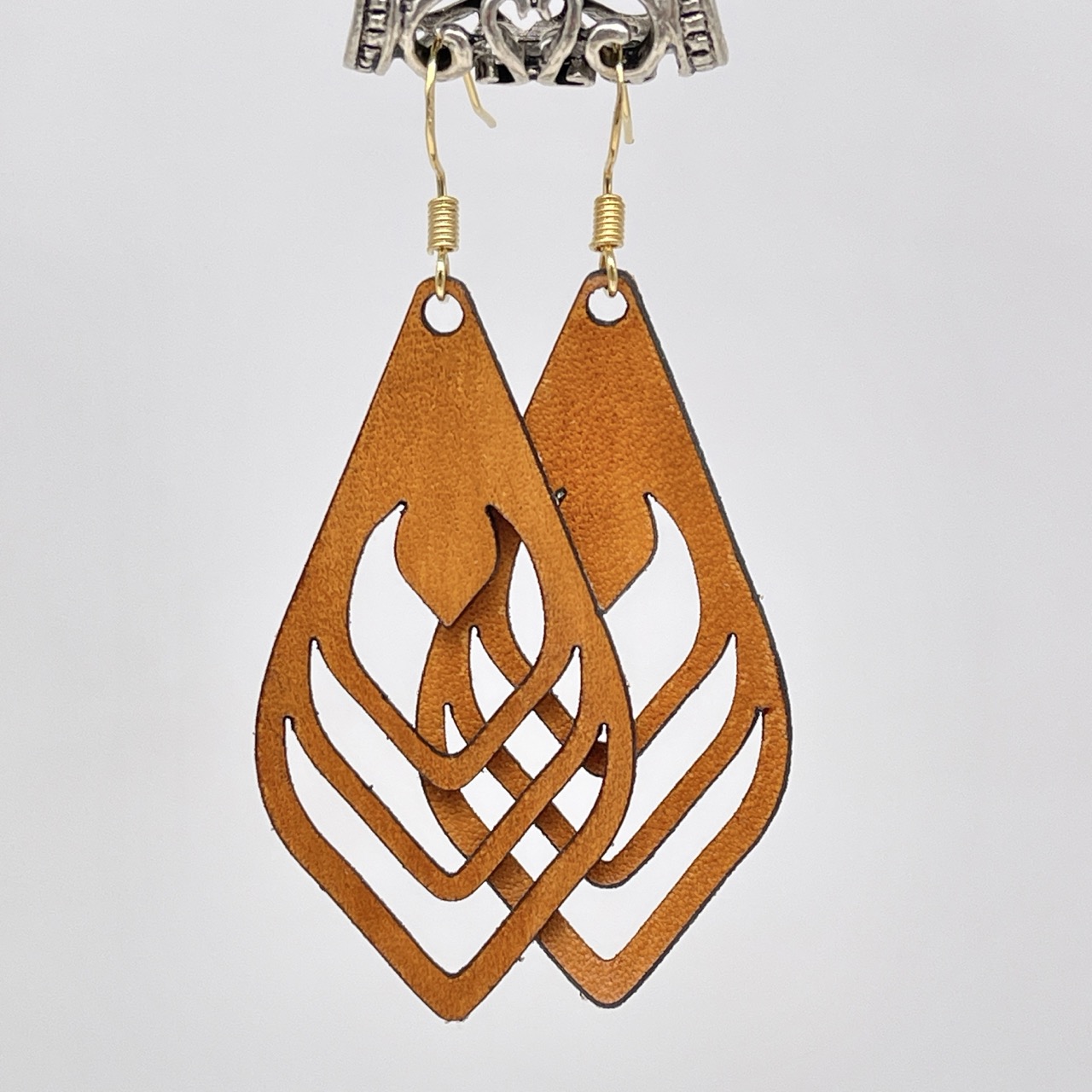 Leather Flame Earrings