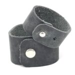 Bison Leather Bracelet-Big Sky Bison Steel