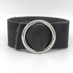 Bison Leather Bracelet-Big Sky Bison Steel-Adjustable