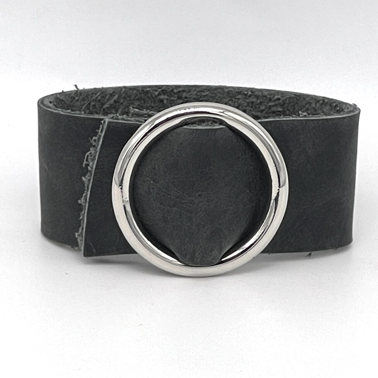 Bison Leather Bracelet-Big Sky Bison Steel-Adjustable