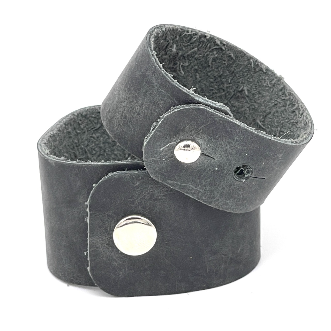 Bison Leather Bracelet-Big Sky Bison Steel