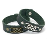 Leather Bracelet - Celtic Style Double Braided Knot