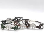 Leather Cord Bracelet - Celtic Knots with Tree of Life