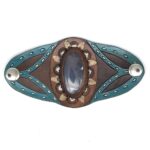 Leather and Stone - Turquoise with Dendritic Agate