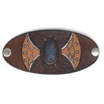 Leather and Stone Bracelet - Lacey with a Montana Agate