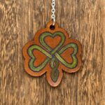 Celtic Knotted Leather Clovers