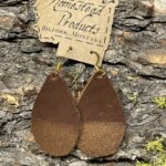 Crazy Horse Leather Earrings with Just a Little Bling