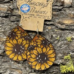 Large Sunflower Teardrop Earrings