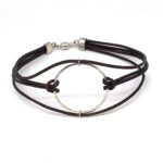 Leather Cord with Silver Ring