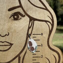 Pinecone Leather Earrings