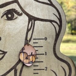 3 Cute Fall Pumpkin Leather Earrings