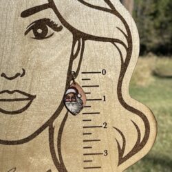 Santa Clause Leather Earrings