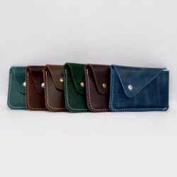 Leather Credit Card Wallet with Flap