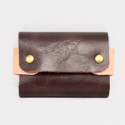 Leather Card Wallet with a Strap
