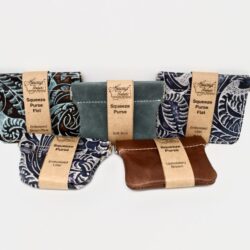 Handmade Leather Squeeze Coin Purses