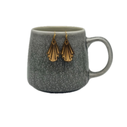 Art Deco Style Leather Earrings