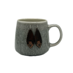 Pointed Drop Leather Earrings