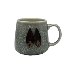 Pointed Drop Leather Earrings