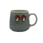 Leather Mushroom Earrings