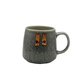 Leather Iris Earrings