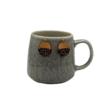 Round Half and Half Leather Earrings