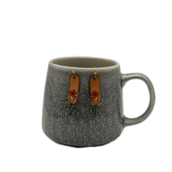 Floral Leather Earrings