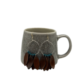 Leather Hoop Earrings