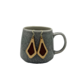 Leather and Wood Earrings