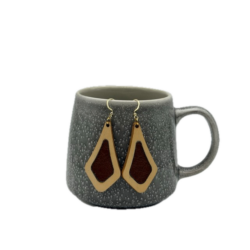 Leather and Wood Earrings