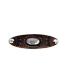 Leather and Stone Bracelet - Dendritic Agate