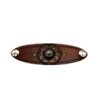 Leather and Stone Bracelet - Moss Agate