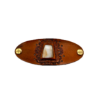 Leather and Stone Bracelet - Petrified Wood