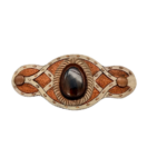 Leather and Stone Bracelet - Montana Agate