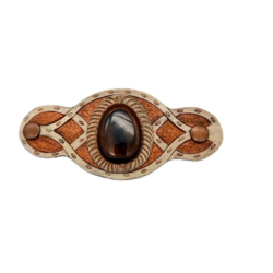 Leather and Stone Bracelet - Montana Agate