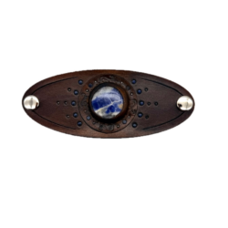 Leather and Stone Bracelet - Sodalite