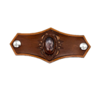 Leather and Stone Bracelet - Moss Agate