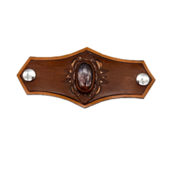 Leather and Stone Bracelet - Moss Agate